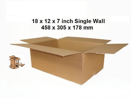 Picture of cardboard boxes single wall box used for DVDs 460x305x180mm